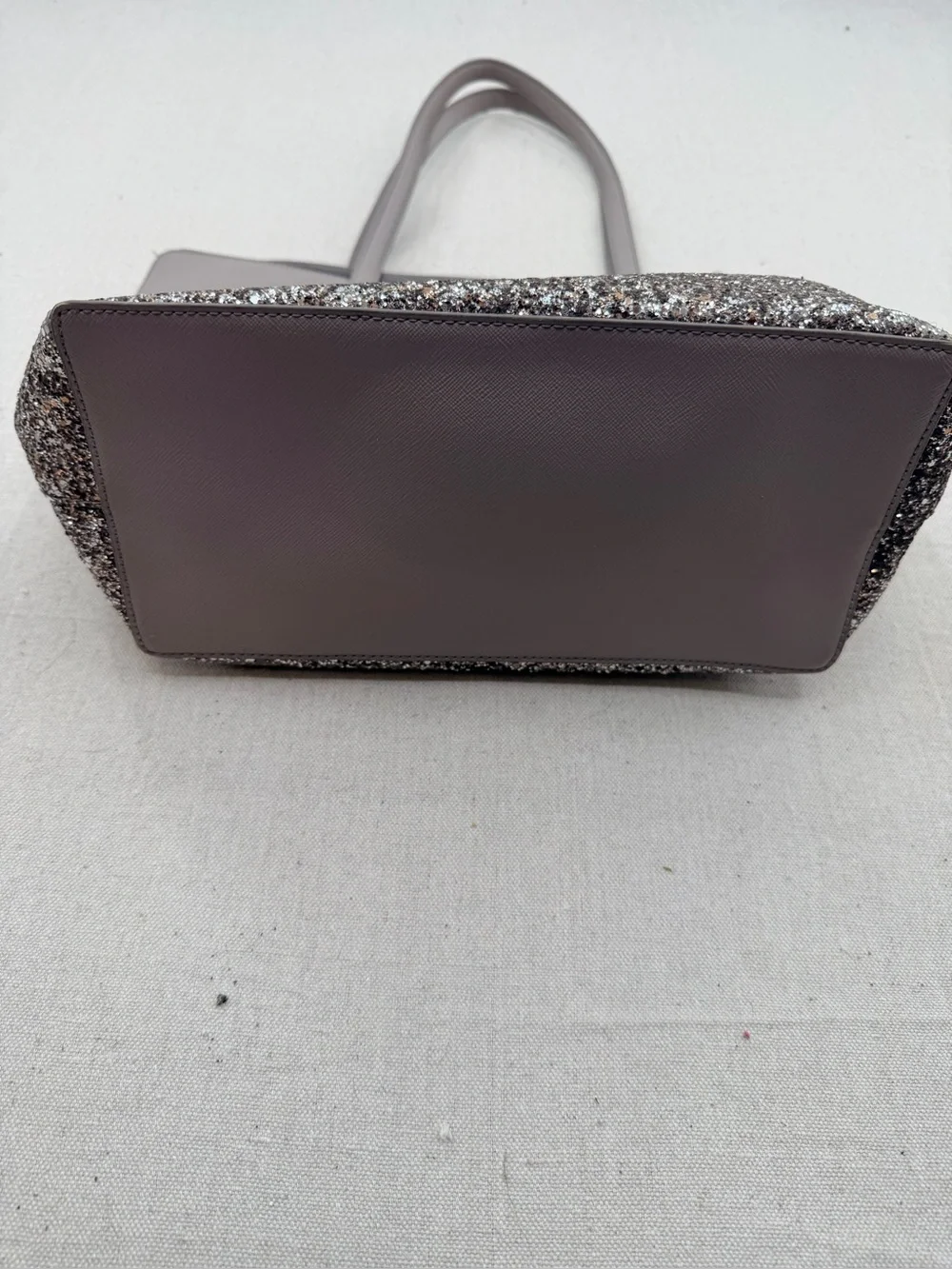kate spade Gray Tote with Silver Glitter Base
